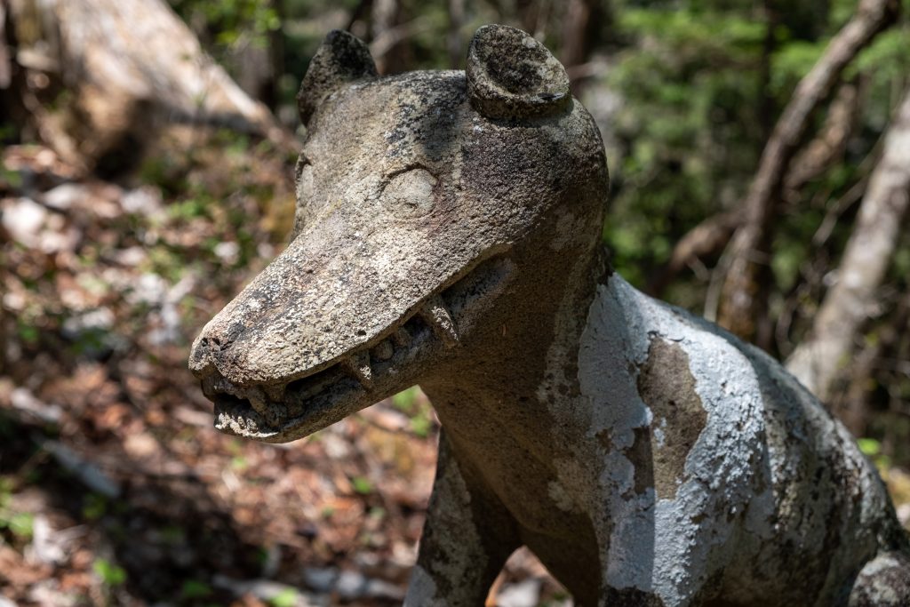 両神神社の狼の狛犬