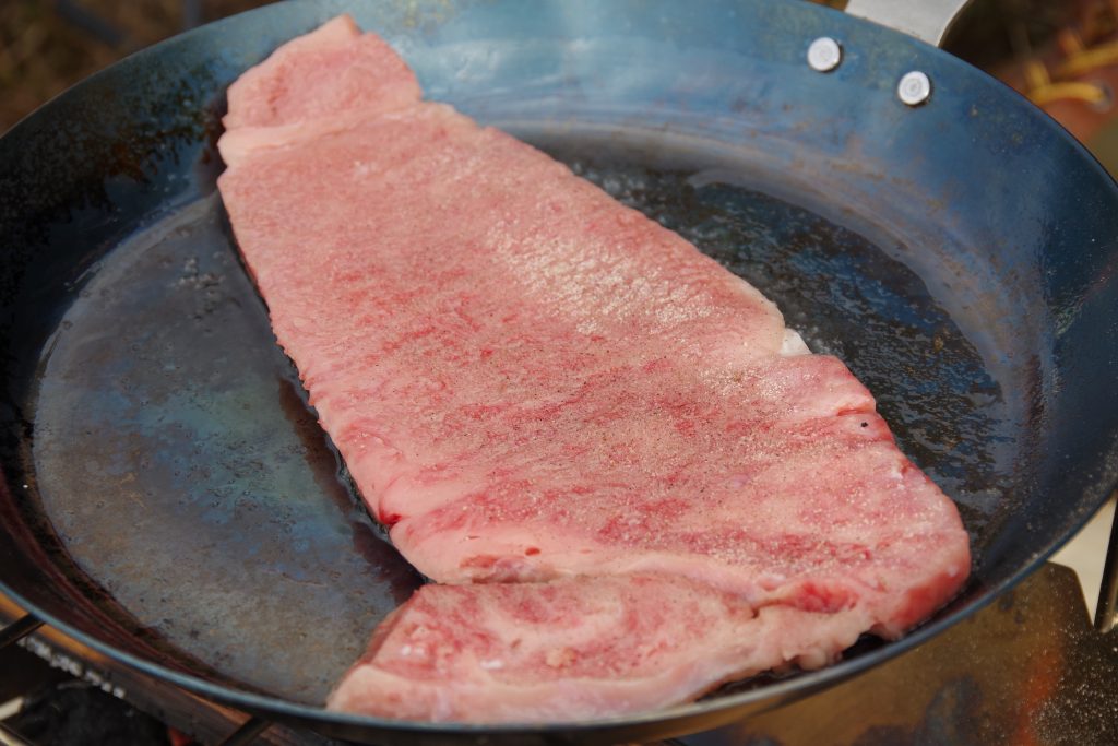 常陸牛のステーキ